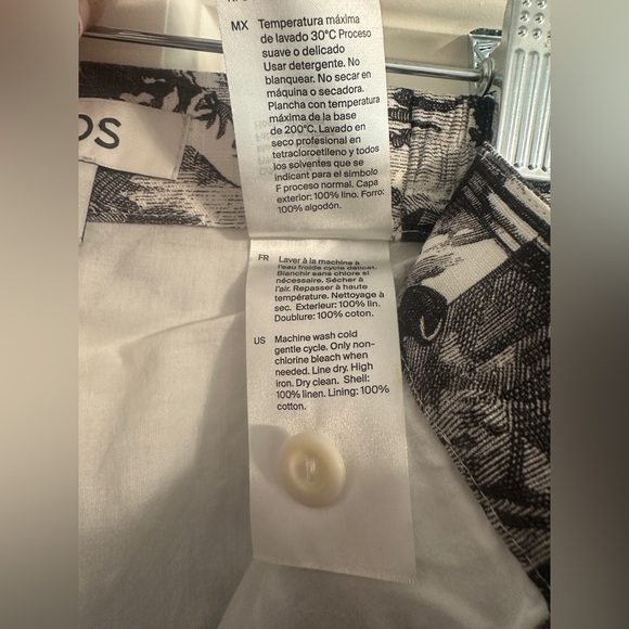 COS French Toile 100% Linen Trousers Size 2 - Picture 7 of 7